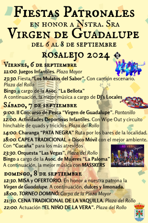 Imagen FIESTAS PATRONALES EN HONOR A NUESTRA SEÑORA LA VIRGEN DE GUADALUPE